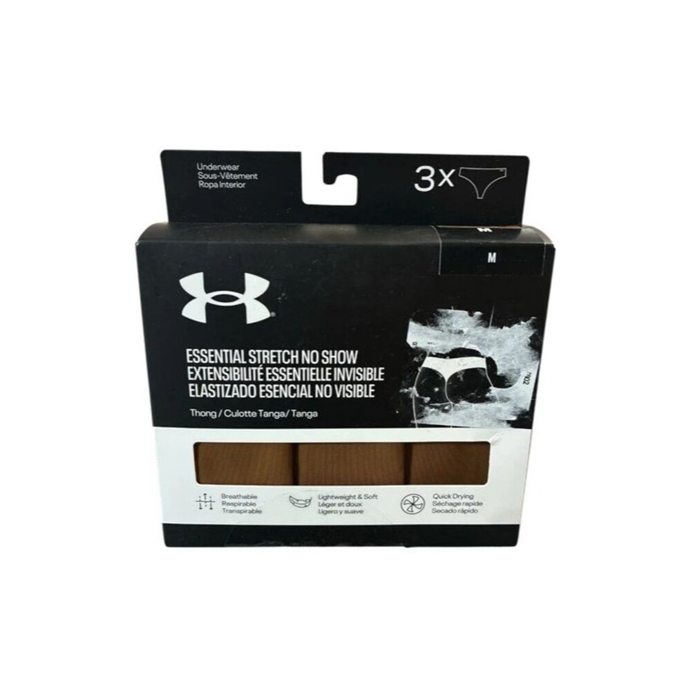 Under Armour essential stretch no show underwear 3 pk size Medium